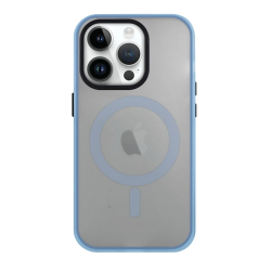 Hard Case With Magnetic Closure For Apple iPhone 15 Pro Max Smoked Blue